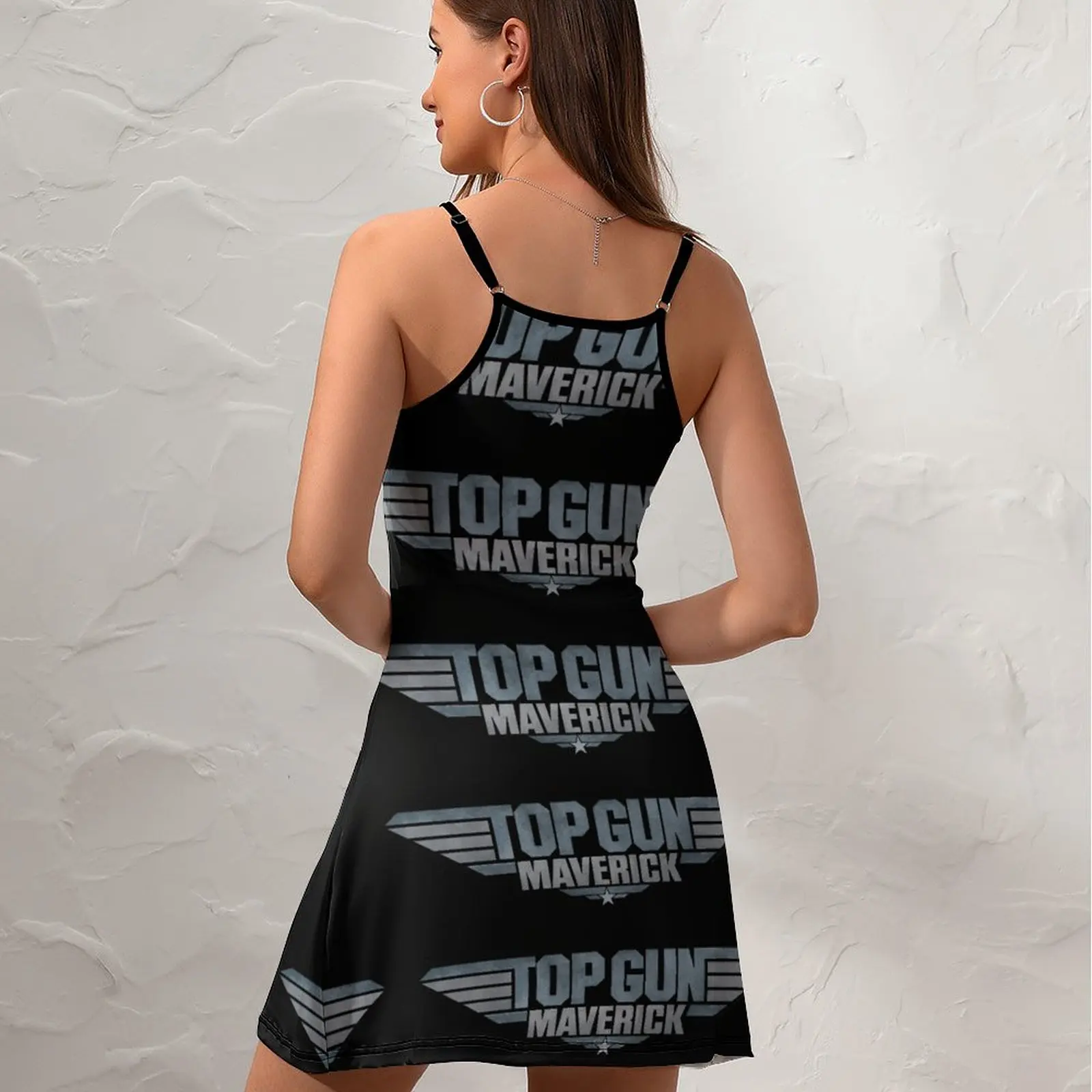 Sexy Woman's Clothing Dresses Top Gun Maverick Simple Text Logo Classic  Women's Sling Dress Funny  Parties Funny Novelty