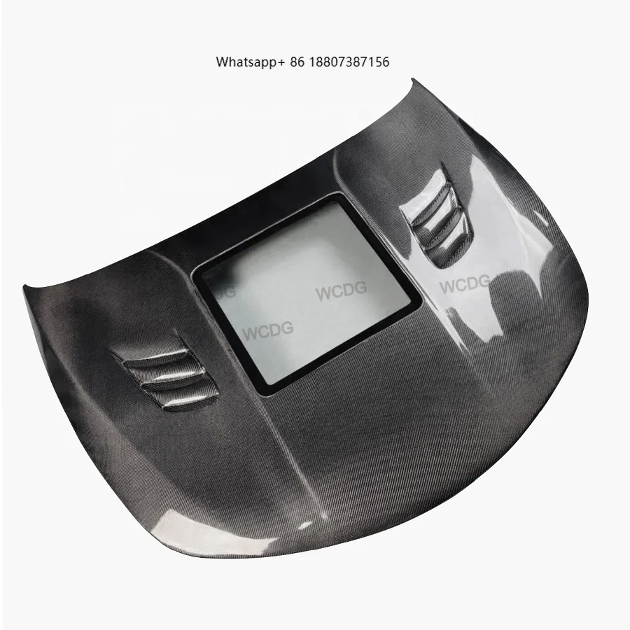 

Carbon Fiber Front Hood forAlfa Romeo Stelvio 2017-2020 Front Bumper Hood Bonnet With Transparent Glass Cover Car Bodykit