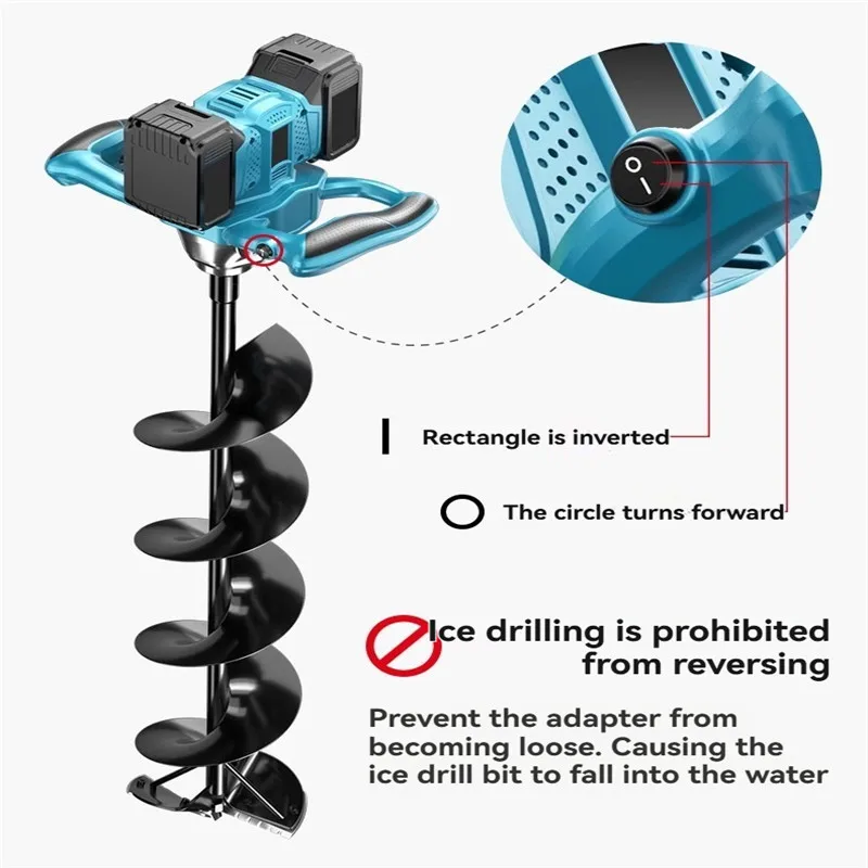 Power lithium electric ice drill winter fishing charging artifact outdoor high productivity machinery agricultural machinery