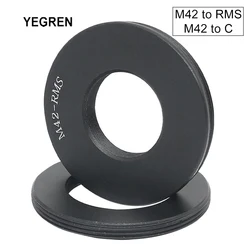 M42 to RMS M42 to C-mount Adapter Ring Microscope Objective RMS Thread/C Mount Lens to M42x0.75mm Interface Ring Adapter