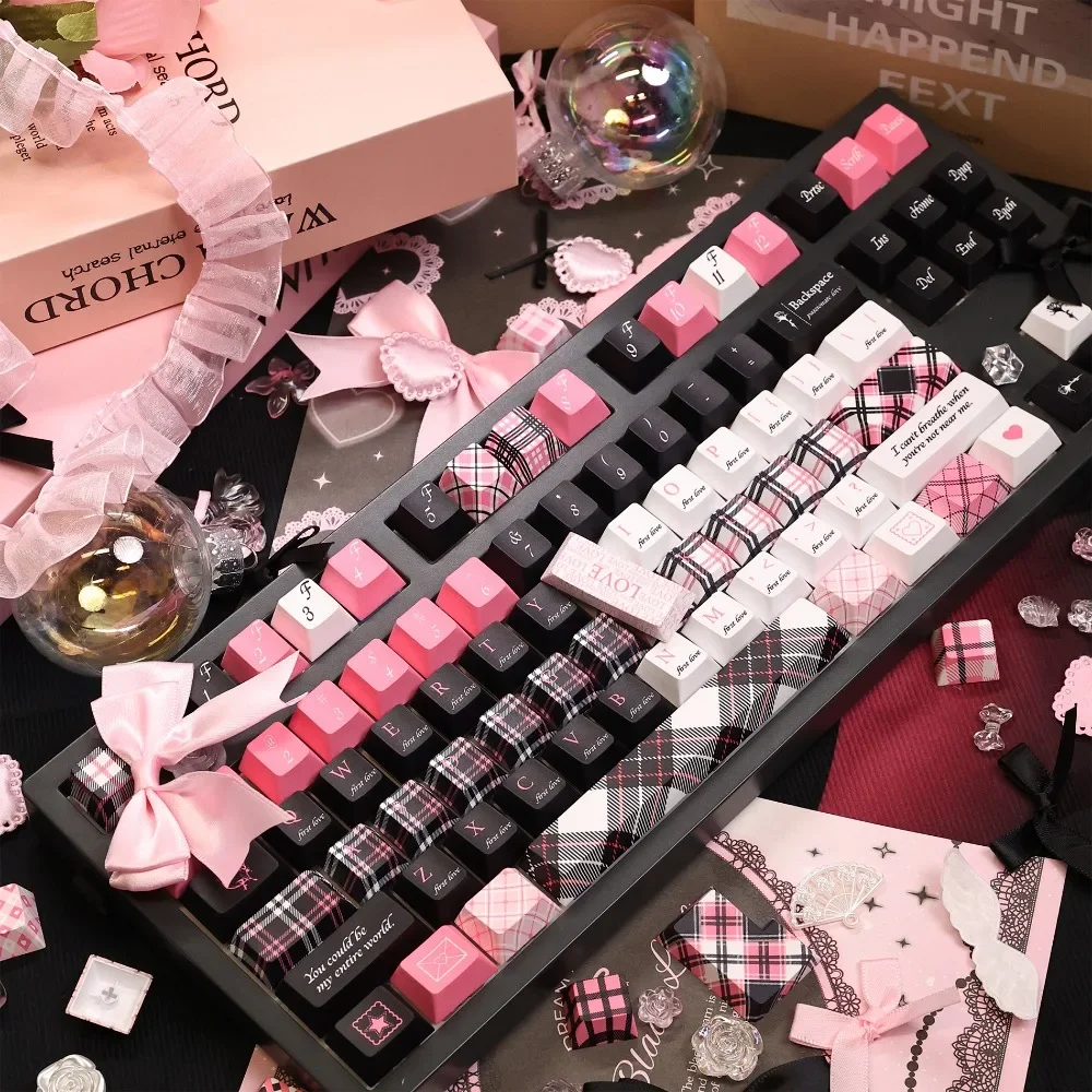 127 Keys, Cherry, Studio First Love, Keycap PBT for Mx Cherry Gateron Switch Mechanical Keyboard Kit