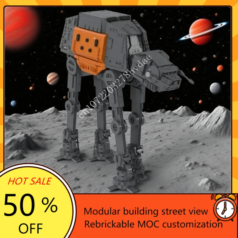 

2945CS AT-ACT Walker Space War Military MOC SpaceShip Боевая модель на заказ Головоломка Архитектура DIY Образовательная сборка Модель Подарки