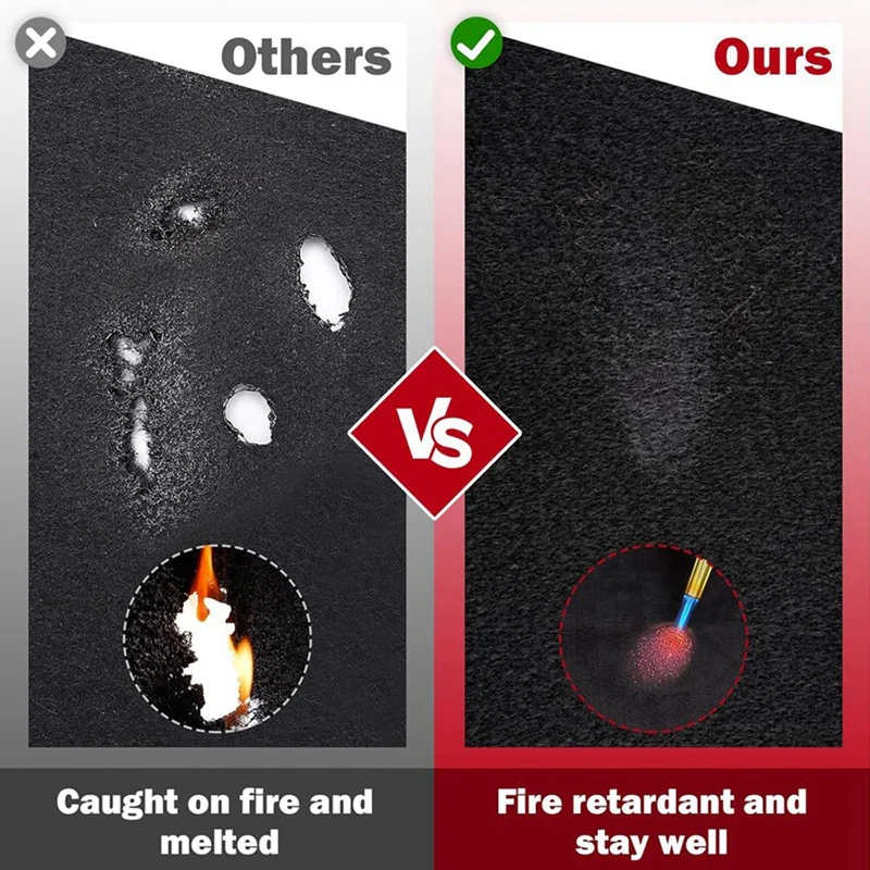 ผ้าห่มเชื่อมสักหลาดคาร์บอนทนไฟ 2 แพ็ค 12 X 27 นิ้ว 1800 ℉   แผ่นฉนวนกันความร้อนอุณหภูมิสูง แผ่นป้องกันความร้อนประสาน