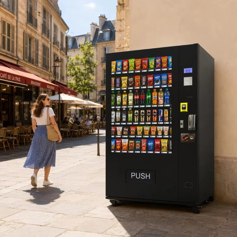 CE Certified Drinks  36Slots Canned Drink Vending Machine for Foods and Drinks Snackautomaten Fur Deutschland