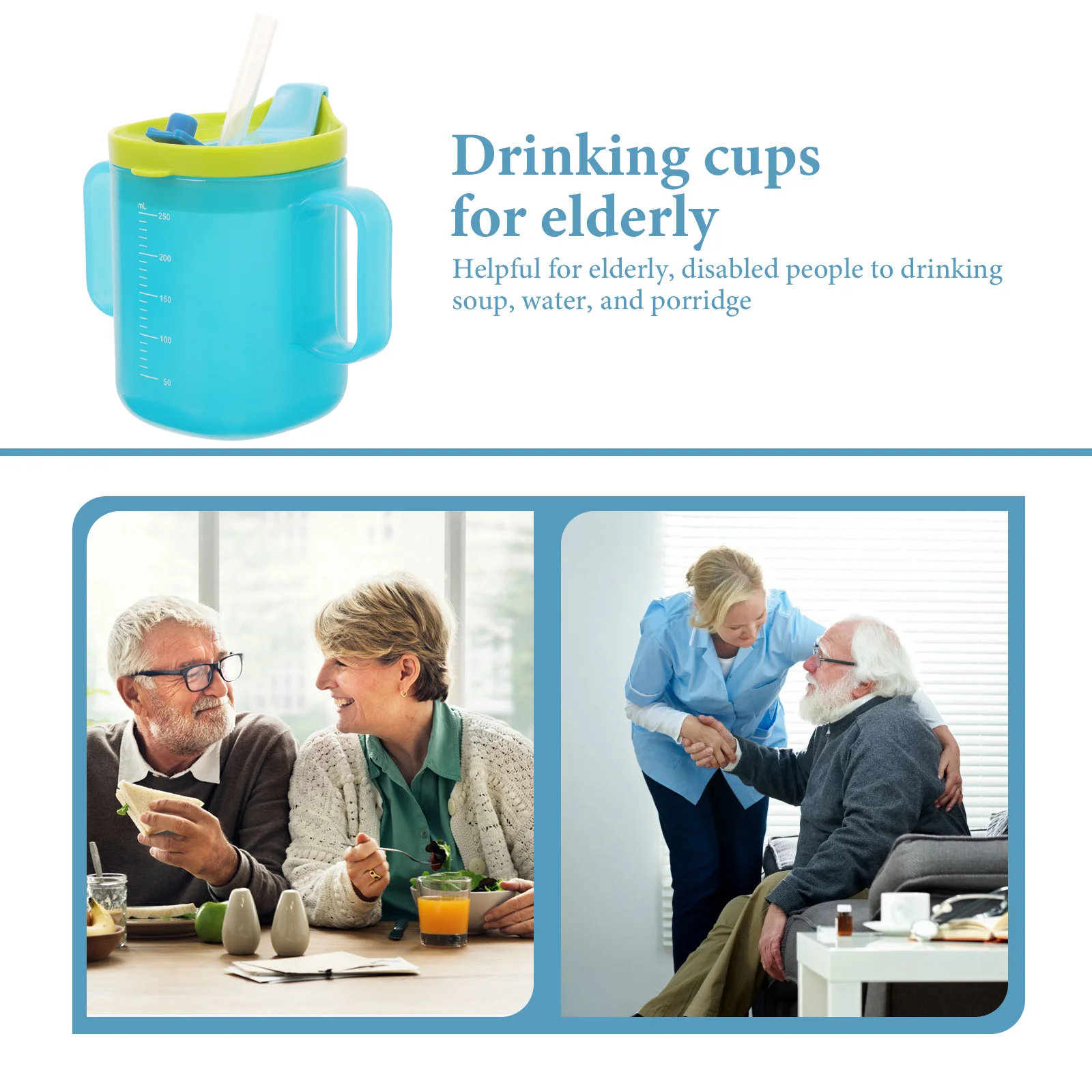 Elderly Care Cup Adult Spill Proof Adults Dysphagia Cups for Water Choking Prevent Drinking Liquid Feeding Dedicated