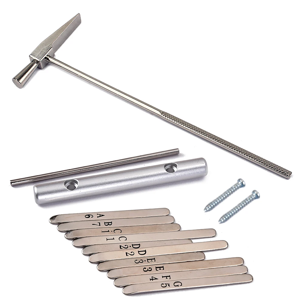 

DIY Musical Steel Keys 10 Keys for 10 Note Kalimba Thumb Piano African Mbira Finger Percussion Musical Instruments with Screws (