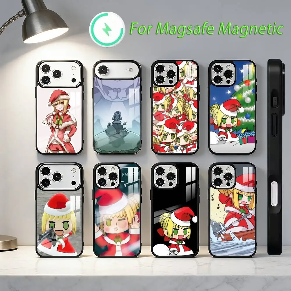 

Padoru Padoru Nero Santa Phone Case For iPhone17,16,15,14,13,12,11,Plus,Pro,Max For Magsafe Charging cover