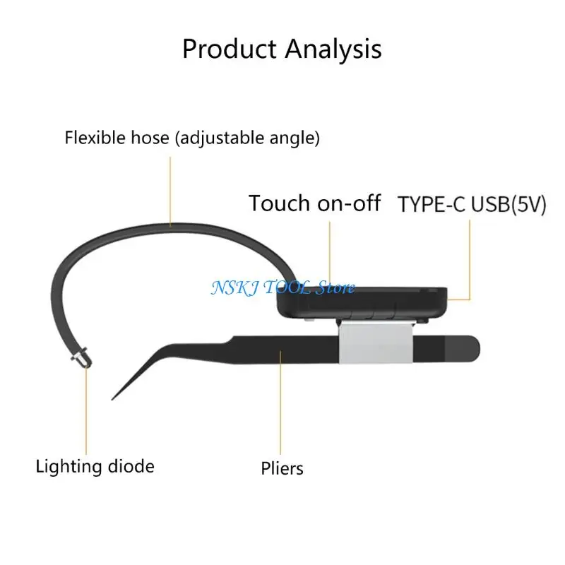 L8RC أداة تجميل محمولة ذات طول موجي 405 نانومتر مع وصلة رقبة قابلة للتعديل للرموش