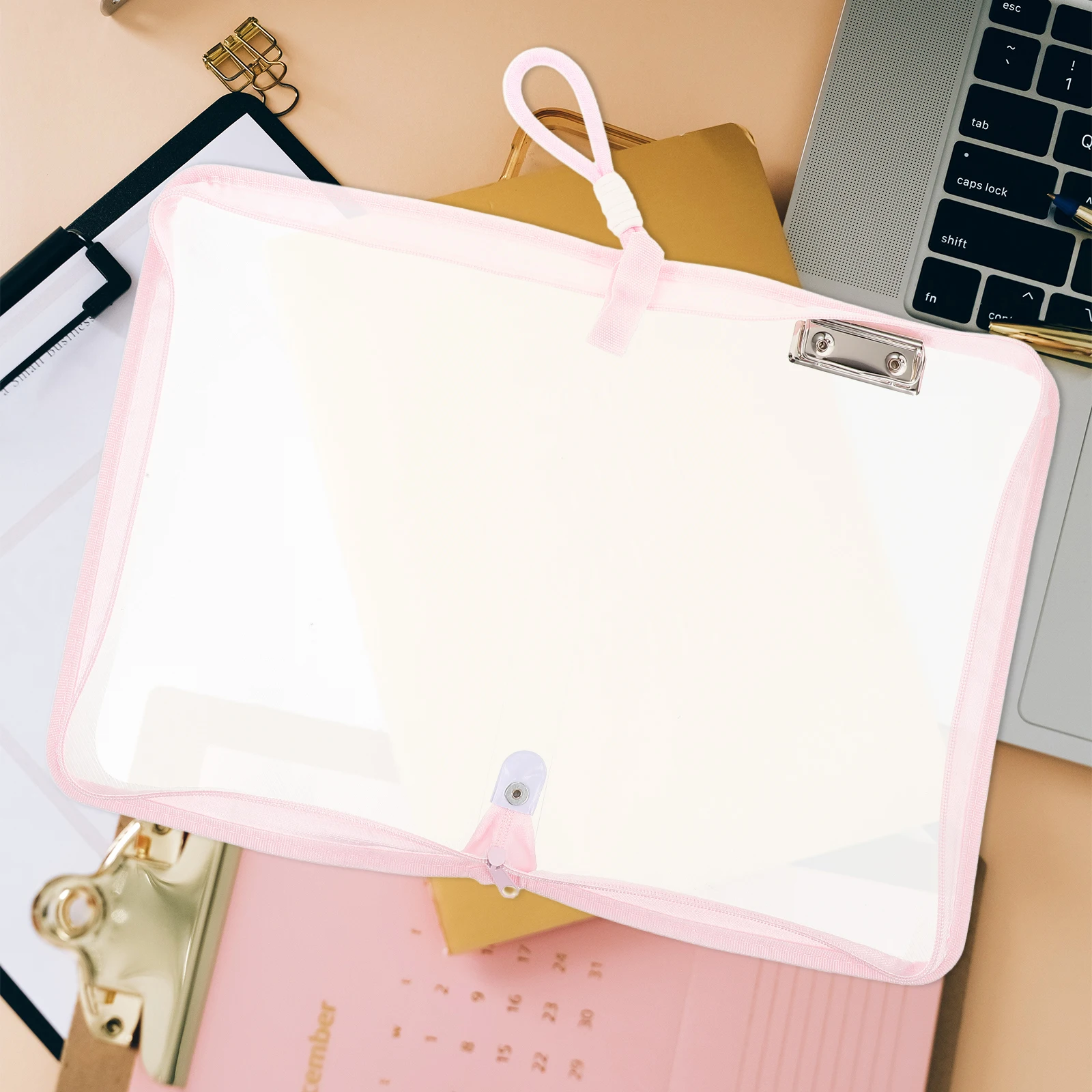 

Waterproof File Bag Transparent A4 Document Organizer Zipper Storage Bag 33Cmx25Cm Large Capacity Book Stationery Holder For