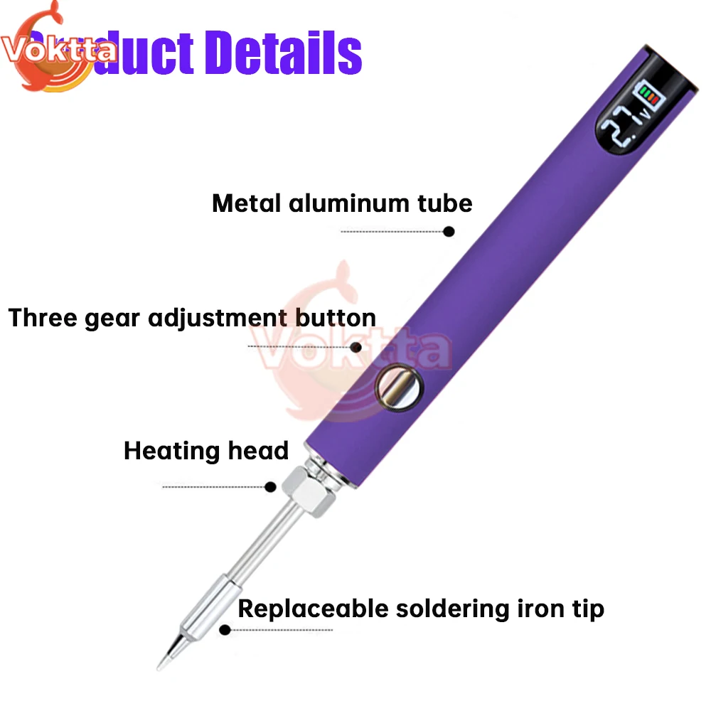 400mAh/650mAh Mini Battery Welding Tool Kit 510 Preheating Battery Button Electric Soldering Iron Pen Heating Solder Repair Tool