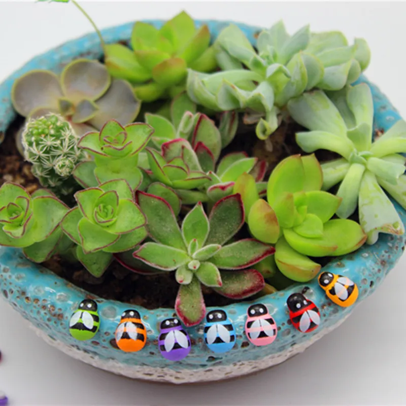 100 Stück/Beutel Holz-Marienkäfer-Aufkleber für Kinder, Bemalte Selbstklebende DIY-Basteldekoration für Zuhause, Party und Feiertage E – Detail 9