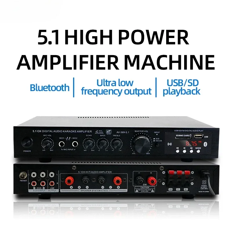 AV-369BT Amplificatore stereo HiFi a 6 canali con AV-369BT Amplificatore stereo HiFi a 6 canali con