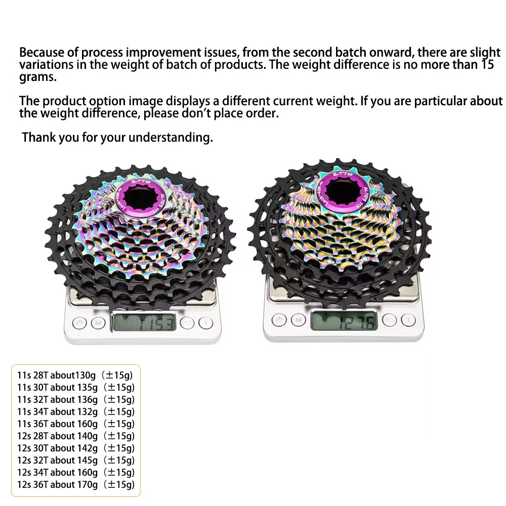 ZTTO Ultralight 11/12 Speed Road Bike Cassette 11s 12s 11-28/30/32/34/36T ULT Sprocket Freewheel 125g~163g 11V 12V Gravel K7 HG