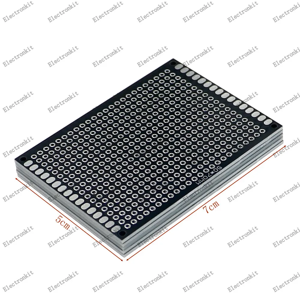 20pcs/lot PCB Prototype Board Circuit Protoboard Universal Stripboard Prototyping Veroboard 2X8 3X7 4X6 5X7 5Pcs Each Mix Black