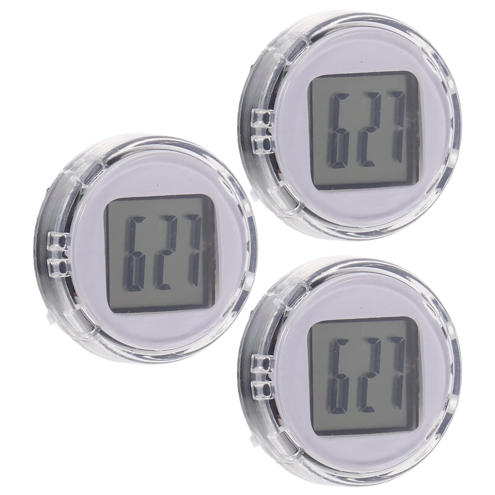 

3pcs Automotive Electronic Accessories Mini Waterproof Digital For Car Motorcycle Stick On Dashboard Clock Auto Mini Clock