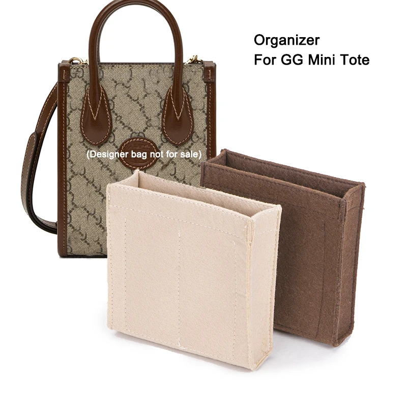 

Insert Organizer Fit For GG Mini Tote Retro Bag,Makeup Handbag Travel Inner Purse Liner,Shaper