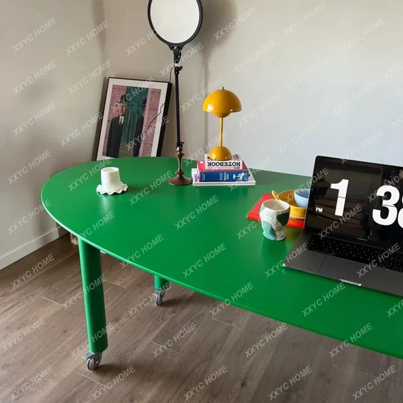 Minimalist Desk Desk Oval  Minimalist Green Writing Desk Dining Table Modern