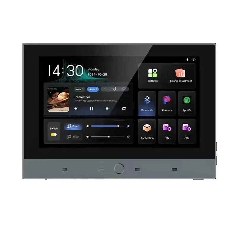 7 Inch Background Music Hos Home Audio Amplifiers  WiFi  Blue-tooth Wall Amplifier Android for Ceiling Speaker