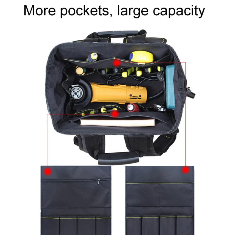 Oxford Cloth Tool Backpack Worker Electrician Elevator Repair Belt Hardware Tool Storage Large Capacity Travel Shoulder Tool Bag