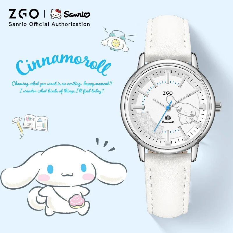 ZGO x Hello Kitty Watch for women Student Girlfriend Watch Cinnamoroll Dog Quartz Watch 2179