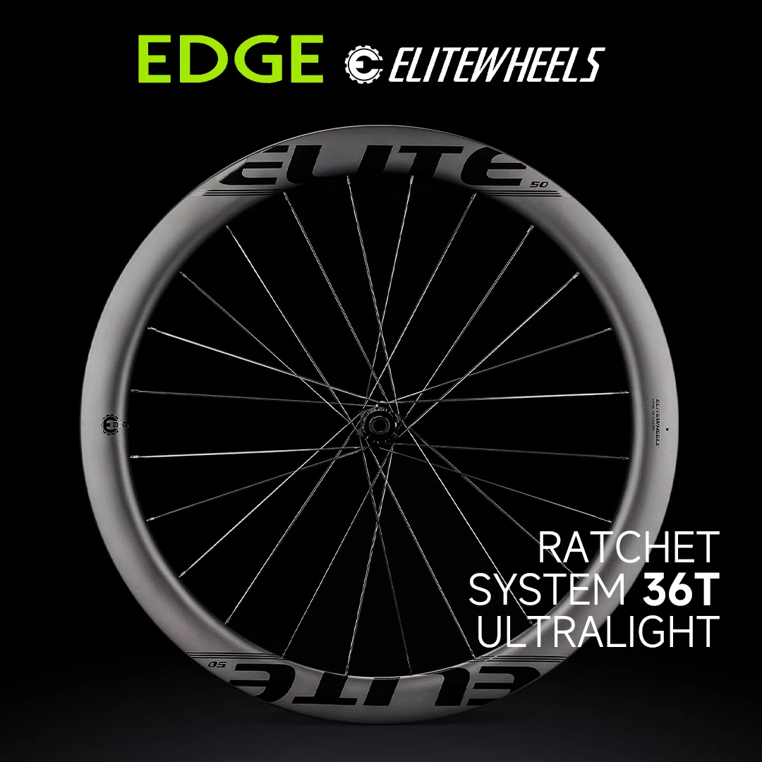 ELITEWHEELS EDGE Ultralight 1314g Road Disc Carbon Wheelset 40 45 50 65mm Ratchet System 36T HUB Wing 20 Spoke For Racing Bike 