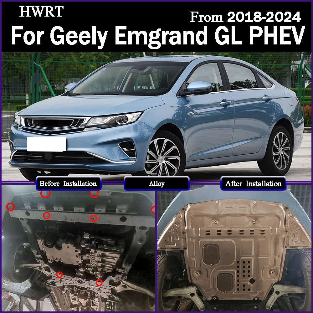 Osłona silnika, dolna płyta ochronna, osłona silnika do Geely Emgrand GL PHEV 2019-2020 1.5T, akcesoria