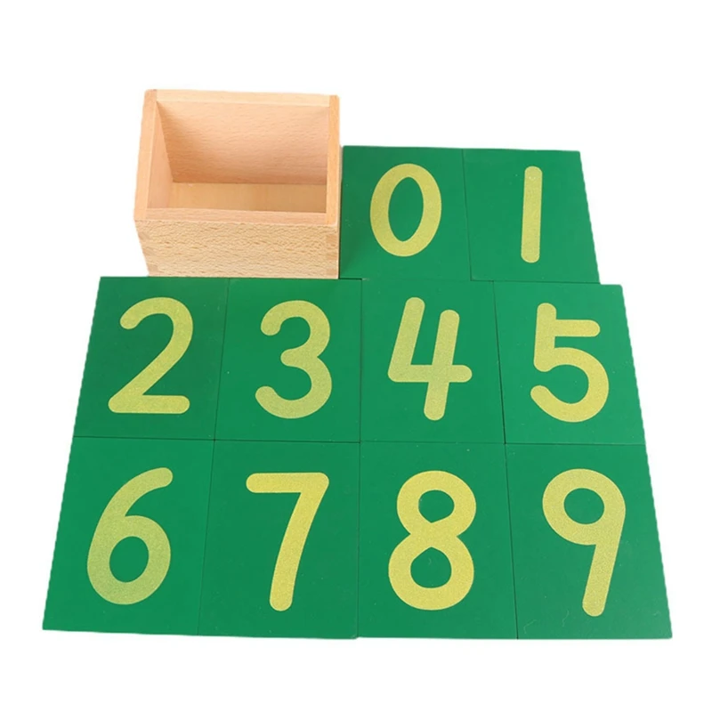 Sand Number Board Montessori Reaching Aids 0-9 Green Board Kindergarten Children Early Education Educational Math Toys