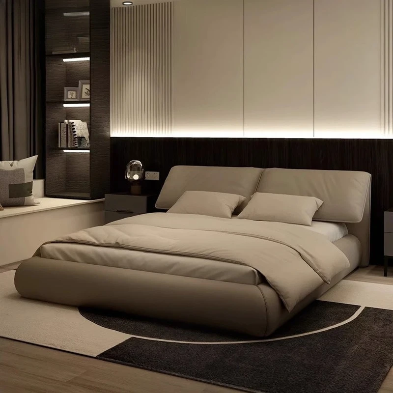 가벼운 럭셔리 모던 심플 더블 침대, 고급스러운 분위기의 이탈리아 미니멀리스트 웨딩 침대