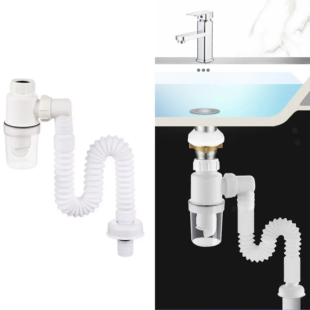 Sink Deodorant Launch Pipeline Accessories Kitchen Hose Strainer Drain Pipe Large Diameter Design Excellent Drainage