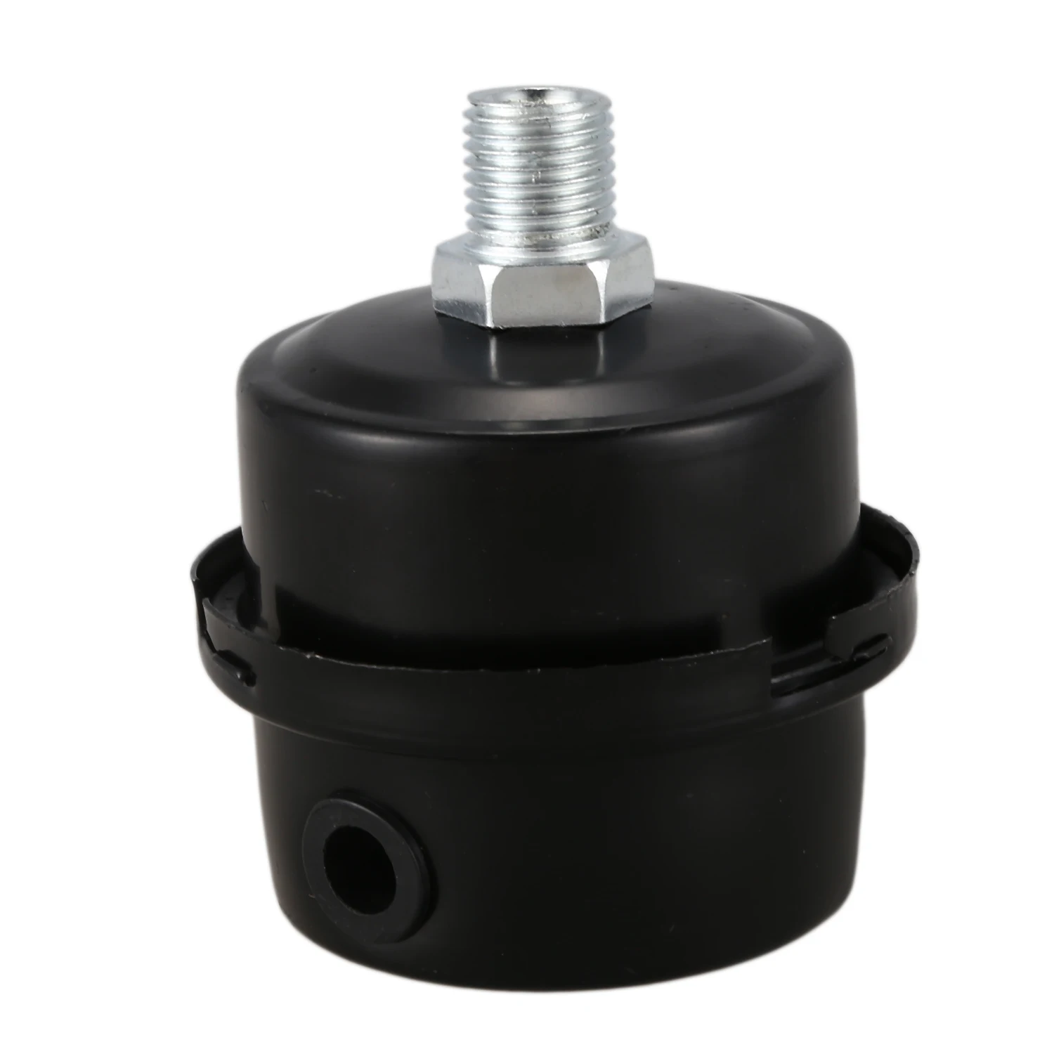 エアコンプレッサー インテークフィルター マフラー サイレンサー 1/4BSP 13mmネジ ブラック SQ