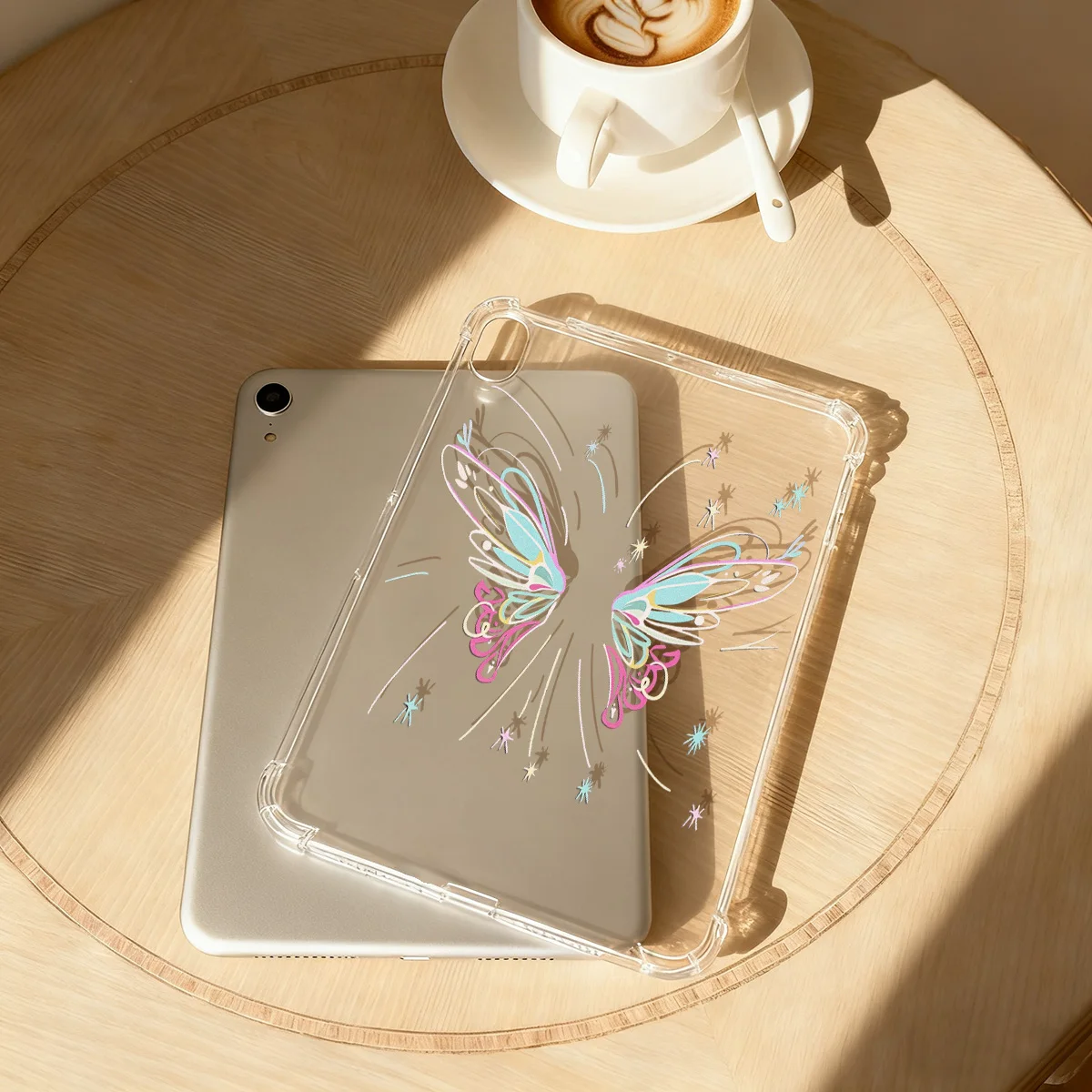 

Clear Transparent Tablet Case for Apple iPad Pro 9.7 10.5 12.9 13 Air 2 3 11 13 mini 5 6 7 Shell Dreamy Gradient Butterfly vibe