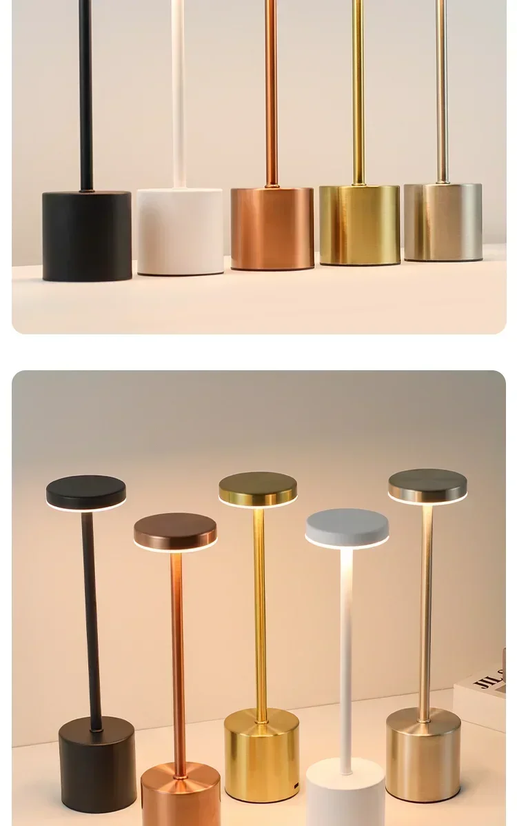 Rechargeable LED Night Light Touch Table Lamp Writing Lamp Bedside Creative Ambient Lights Bar Outdoor Decoration Night Lighting