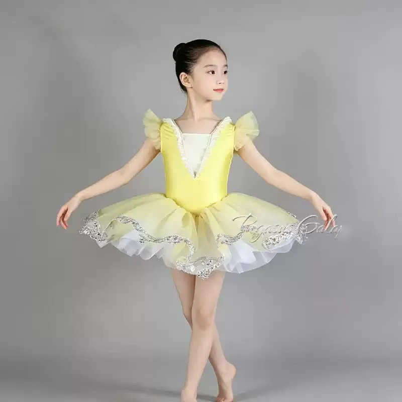 professional-ballet-dance-skirt-girls-new-arrival-yellow-ballet-show-dancing-wear-children-gymnastics-dance-tutu-skirt