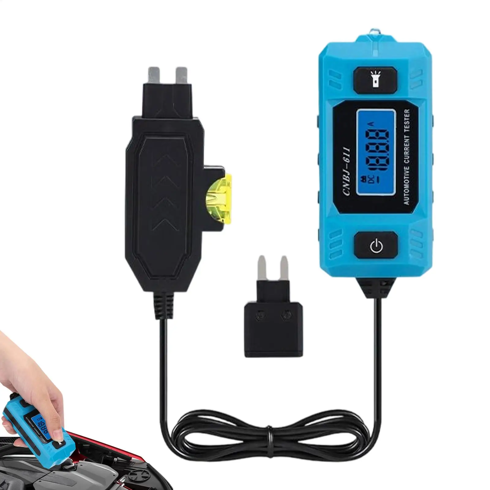Car Relay Tester 20A 48V Checker With Front Light High-Precision Car Circuit Fault Finder With LCD Screen For Home Garage Repair