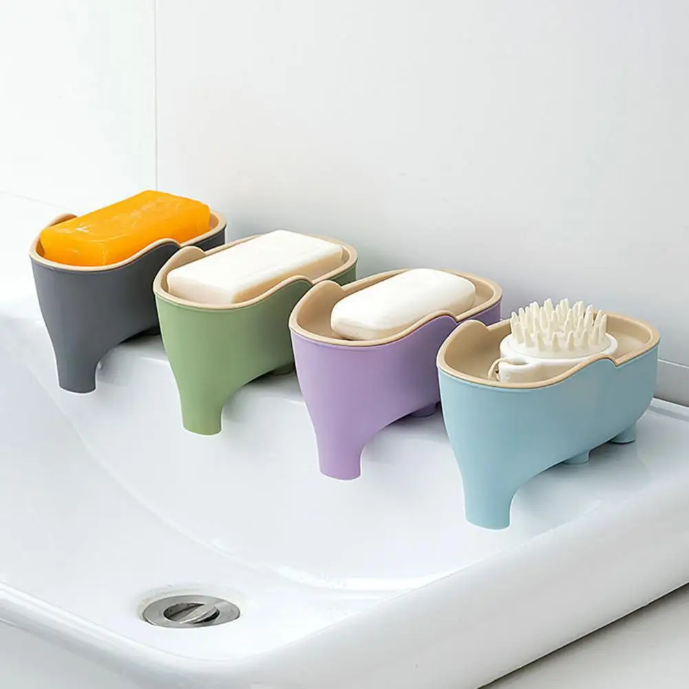 

Anti-slip Soap Holder Double Layer Soap Holder with Non-slip Design Drain Holes for Bathroom Decoration Easy to Clean Versatile