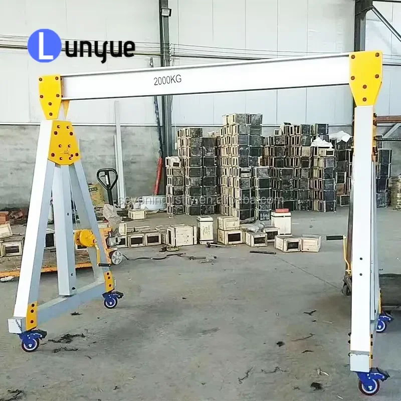 3500kg Portable Aluminum Gantry Crane Light Duty Workshop Garage Hoist Stand Cheap Price Heavy Lifting Tool