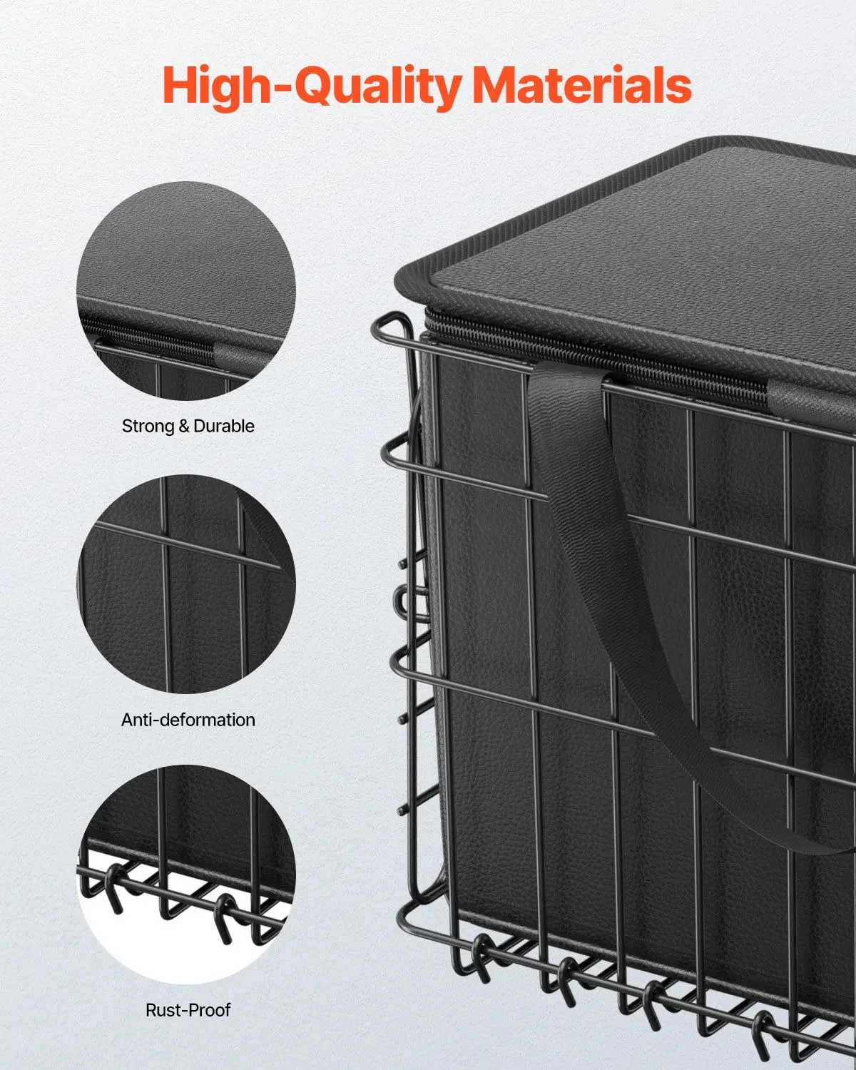 Zusammenklappbarer Fahrradkorb hinten mit Gepäcknetz, herausnehmbarer Innentasche und wasserdichter Abdeckung, Fahrradkorb für den Transport von Lebensmitteln und Haustieren