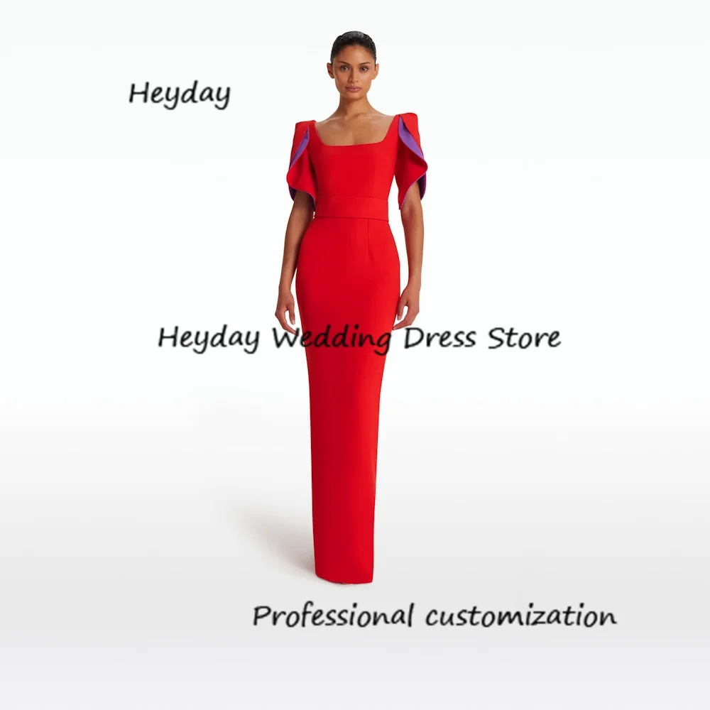 

Heyday Crepe Customized Square Collar Floor Length Classics Draped Formal Occasion Evening Party Pretty Dresses Heyday 2025