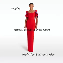 Heyday Crepe Customized  Square Collar Floor Length Classics Draped  Formal Occasion Evening Party Pretty Dresses Heyday 2024