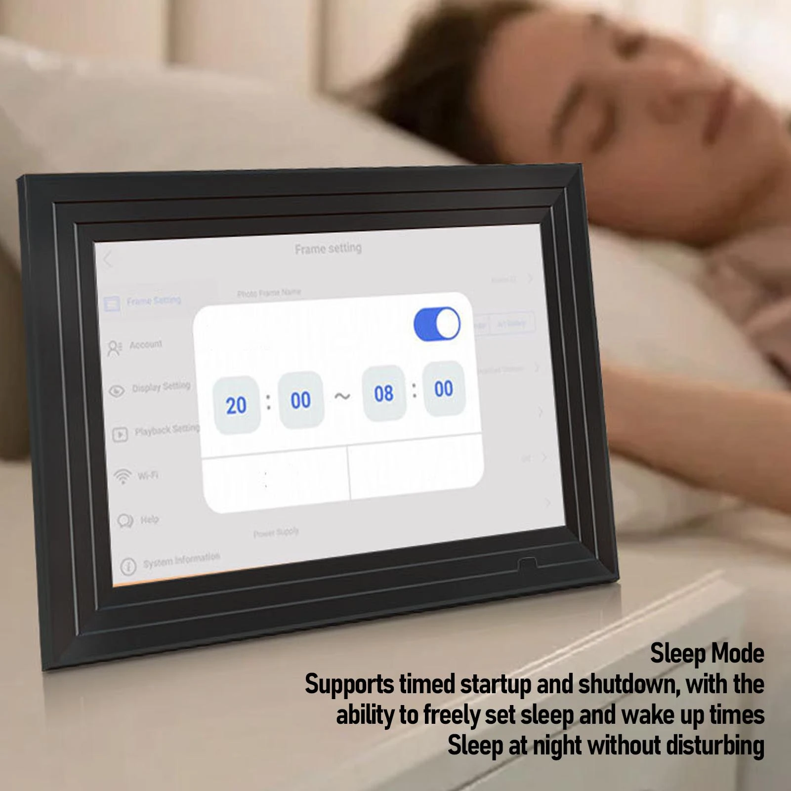 Smart Digital Calendar 10.1 Inch WiFi Touch Screen Interactive Smart Family Planner Digital Picture Frame with APP for Home