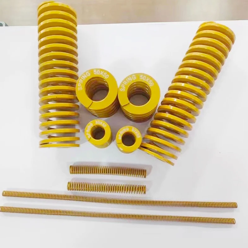 

Creamily 2Pcs Yellow Light Load Die Mold Spring Compression Spring Outer Diameter=12-30mm Inside Diameter=6-15mm Length=20-200mm