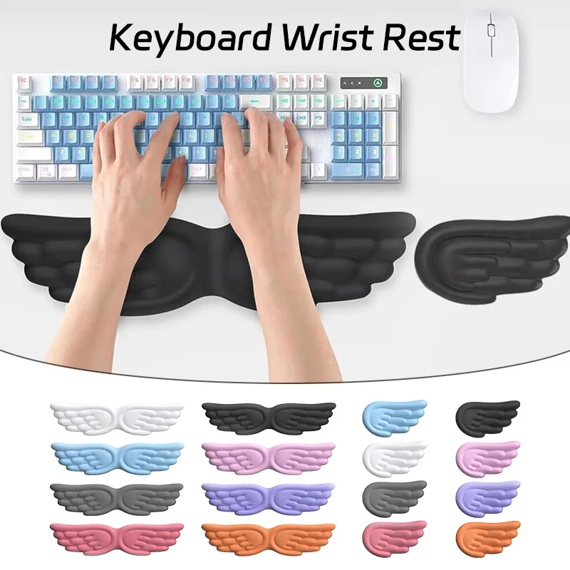 

1Pc Keyboard Wrist Rest Wings Mouse Shape Anti-Slip Silicone Wrist Guard Table Mat Ergonomic Keyboard Pad Mouse Mat New
