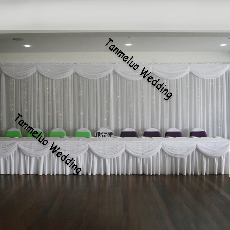 

10x20FT Wedding Backdrop Baby Shower Event Background Home Party Curtains Transparent Silk Drape Photo Booth Stage Drapery Panel