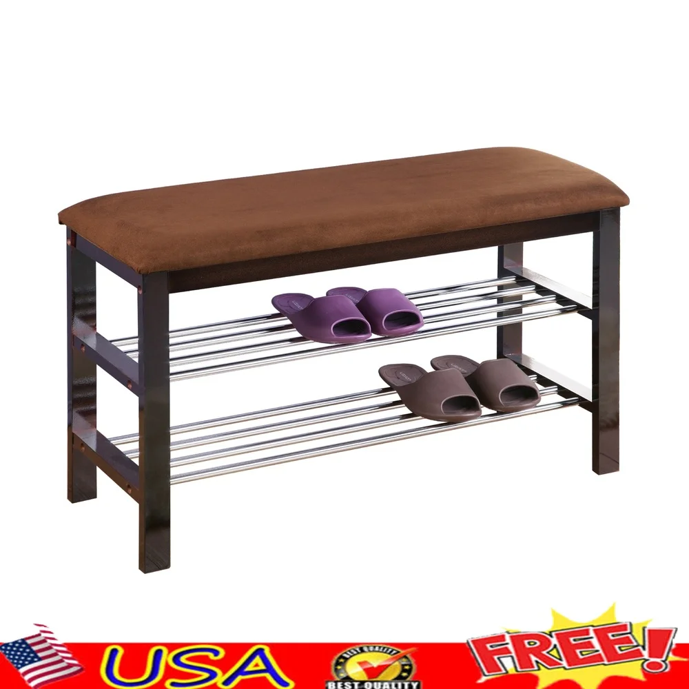 

Wood Shoe Bench in Dark Espresso