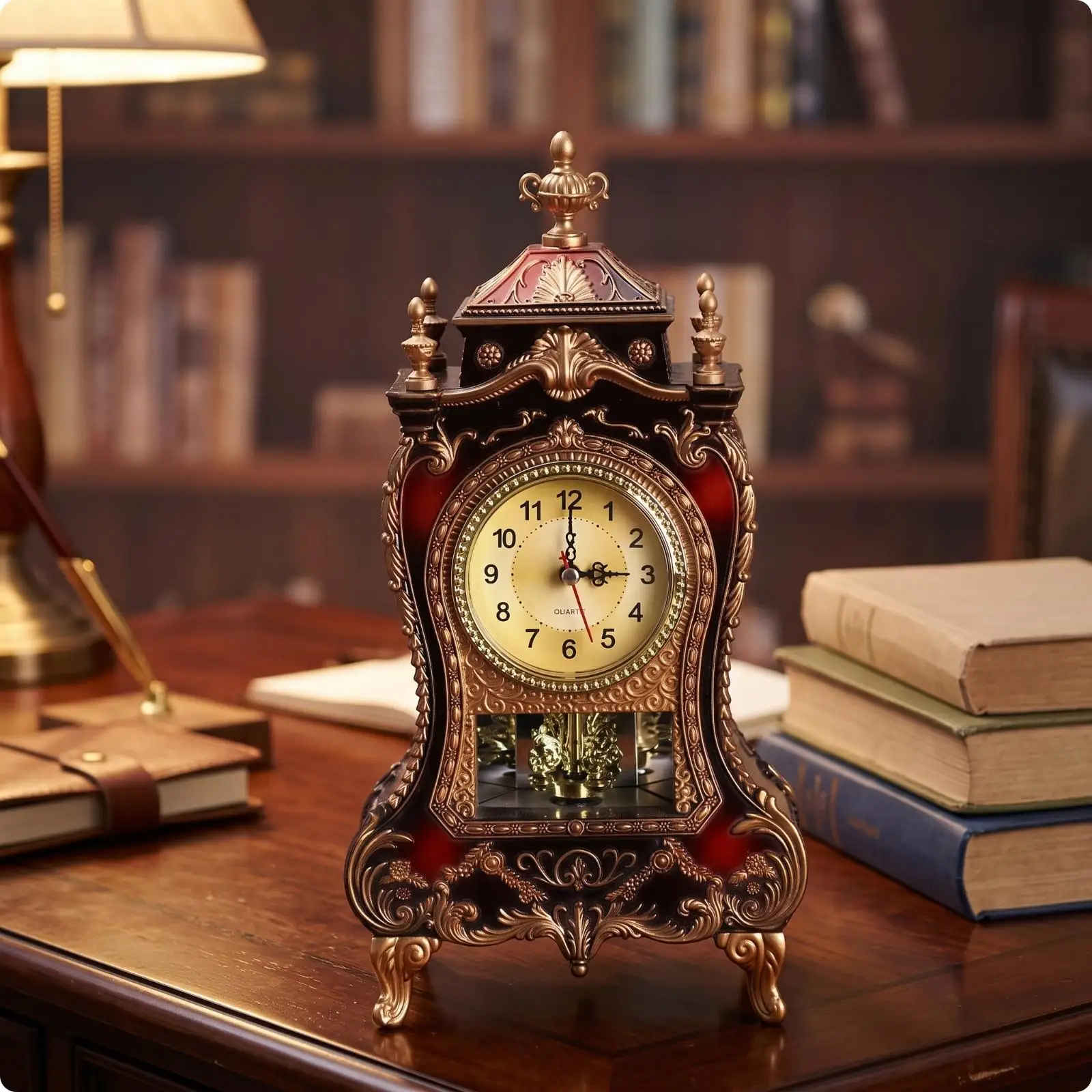 decorative-european-inspired-chiming-clock-with-carved-look-body-for-side-table