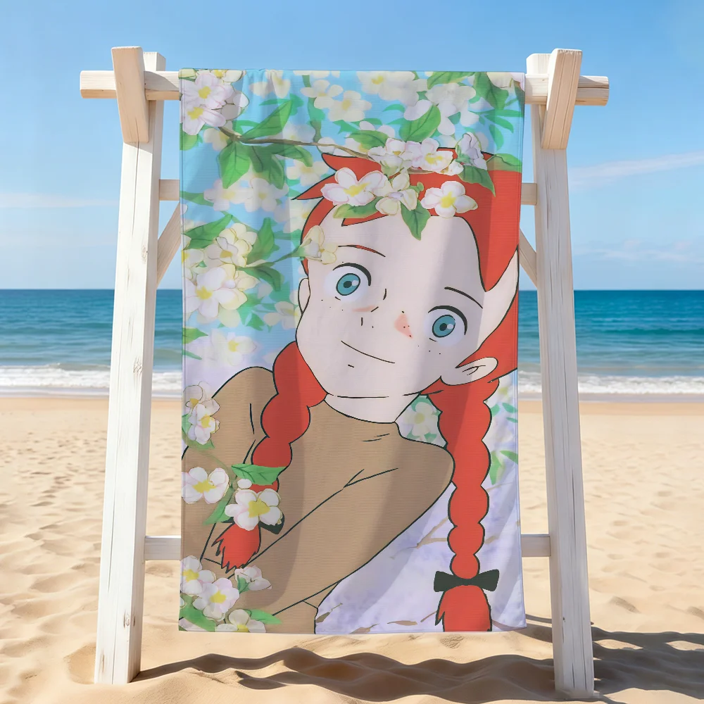 Cartoon A-Anne Of Green Gables Towel Drying Bath Towel Applicable To Light Swimming Camping Yoga Beach Out
