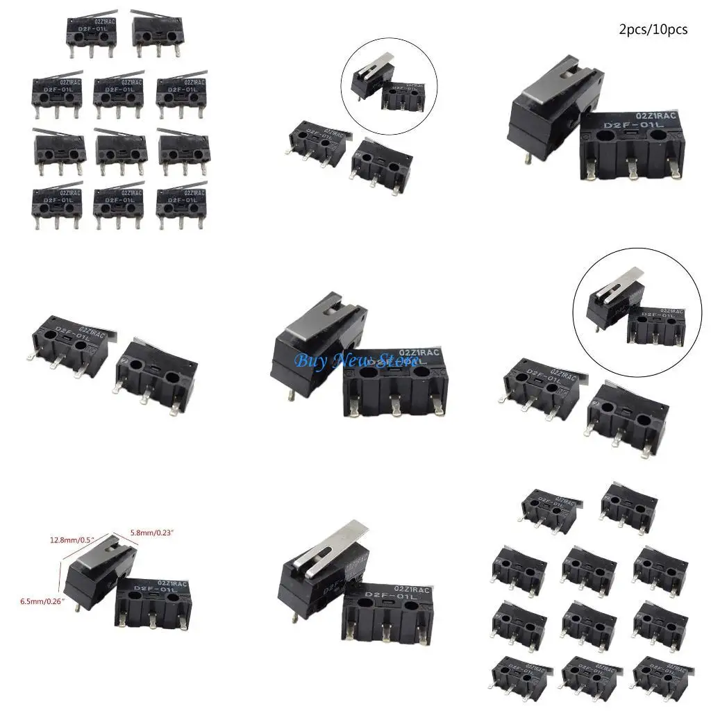 

20ce Оригинальный мышиный микросключатель D2F-01L Пределы.