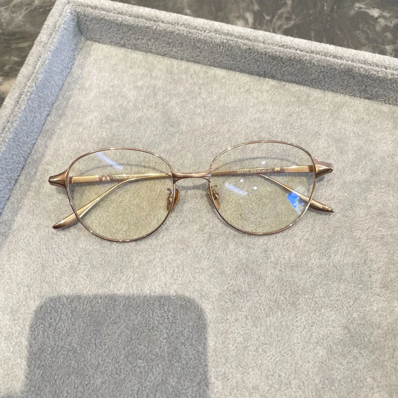 Titanium Frame Glasses Frame High Quality Prescription Feather Mirror Leg Handmade Pure Myopia Optical