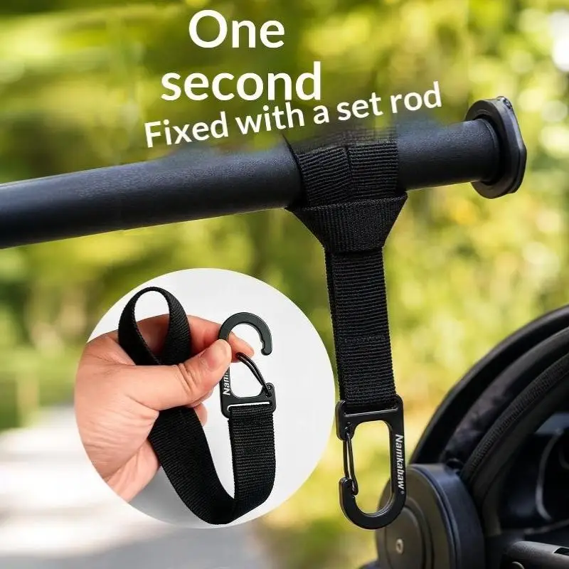 Spring Snap Hook EDC Quick Clip Carabiner Heavy Duty Webbing Buckle for Electric Bike Backpack Key Hiking Use