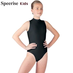 Speerise Children Ballet Tank Top Sleeveless Leotards Nylon Dance Costume Clothes Rear Zipper Sportswear Nylon Gymnastics Suit